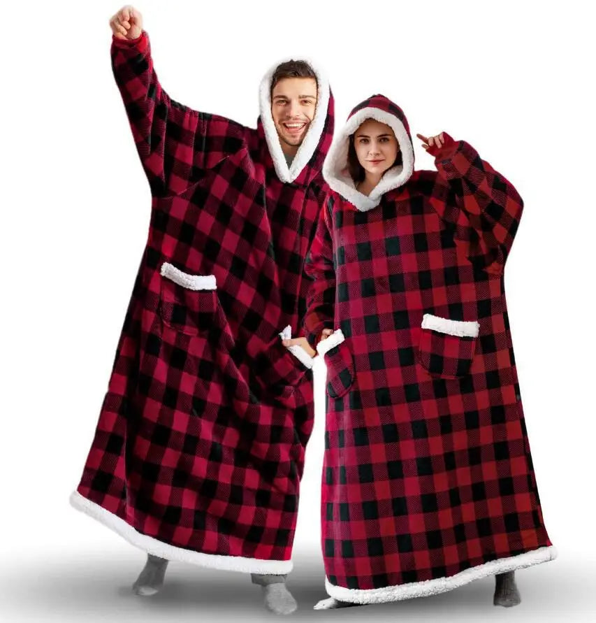 Adult Plaid Poncho