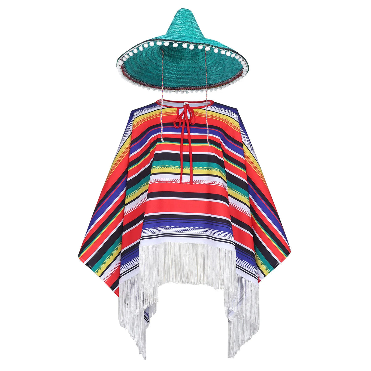 Poncho Mexicain & Sombréro 2