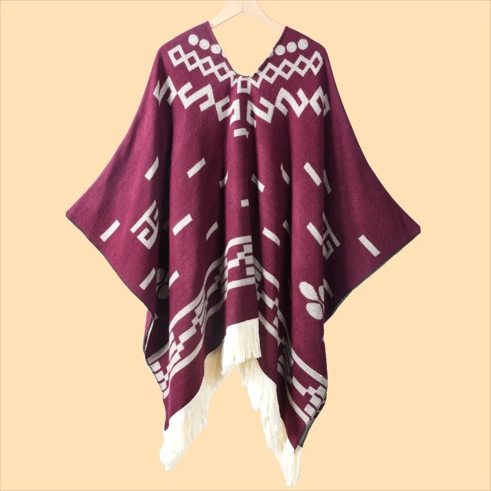 Poncho Traditionnel Motif