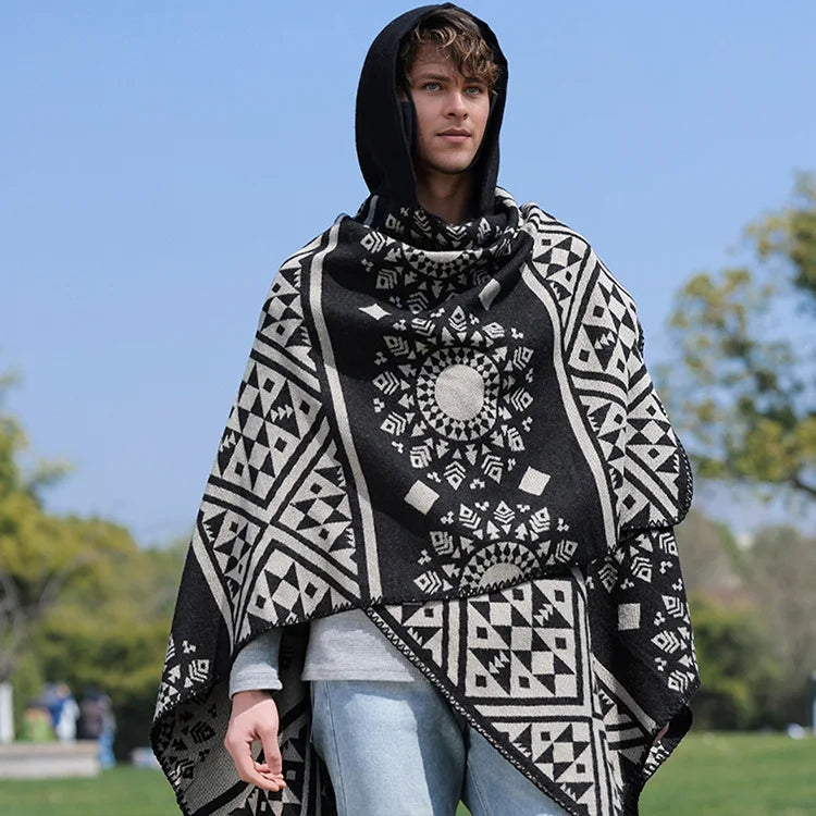 Poncho Cape Traditionnel Noir