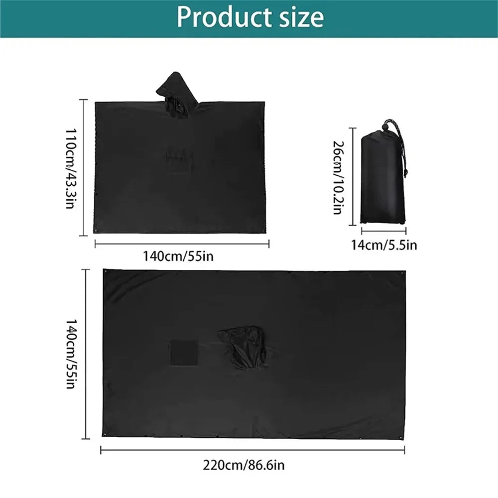 Green Military Rain Poncho