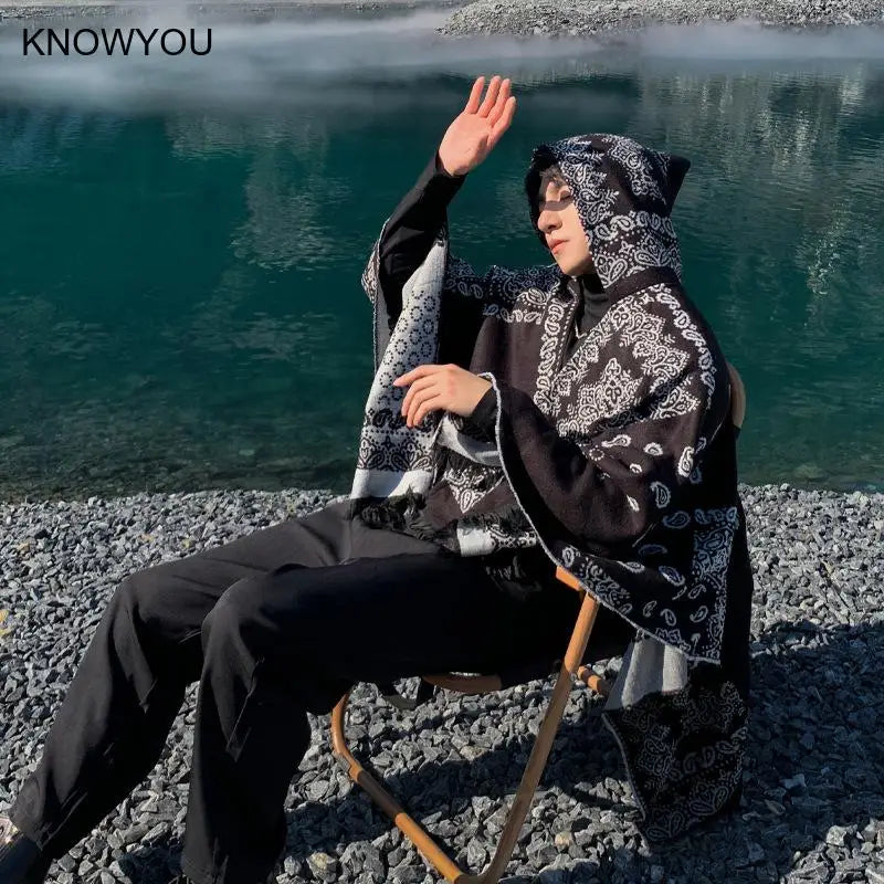 Men's Alpaca Poncho