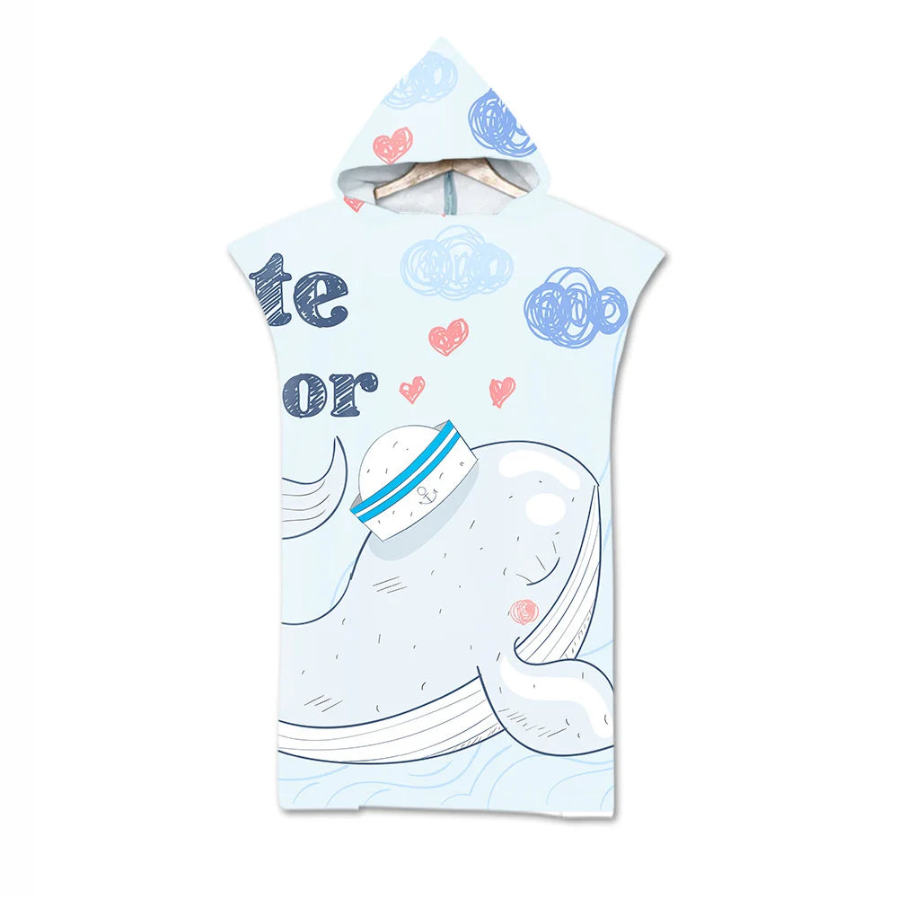 Poncho Bain Adulte Baleine