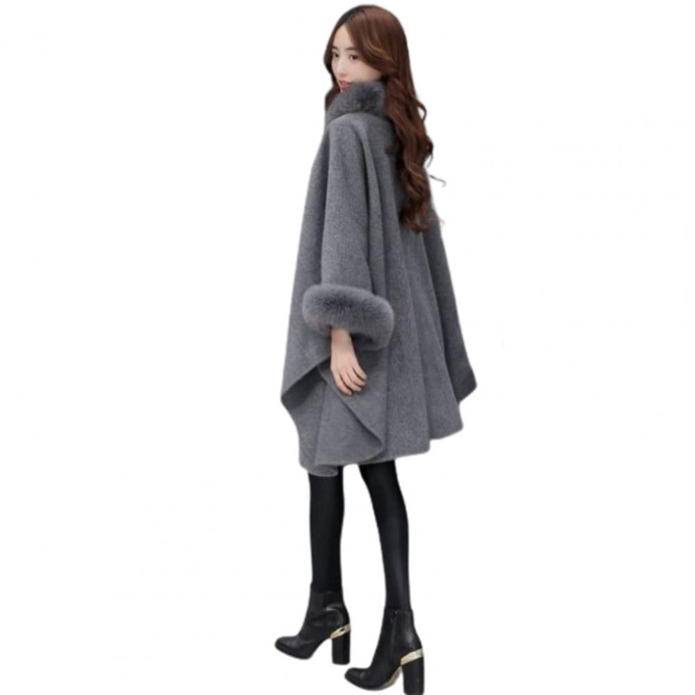 Poncho Fourrure Femme Automne