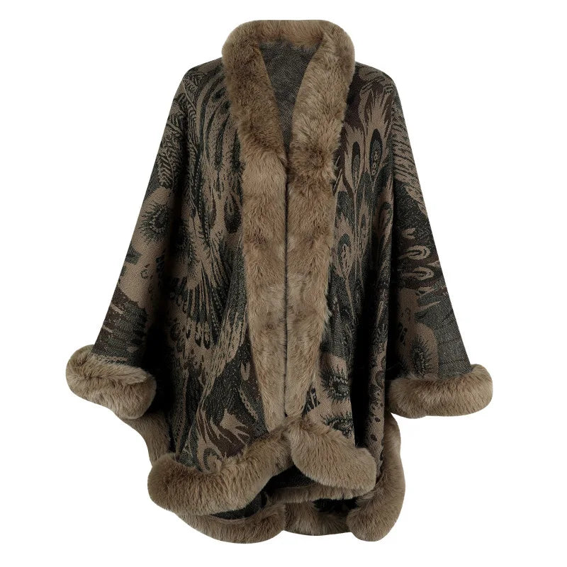 Poncho Femme Hiver Chaud