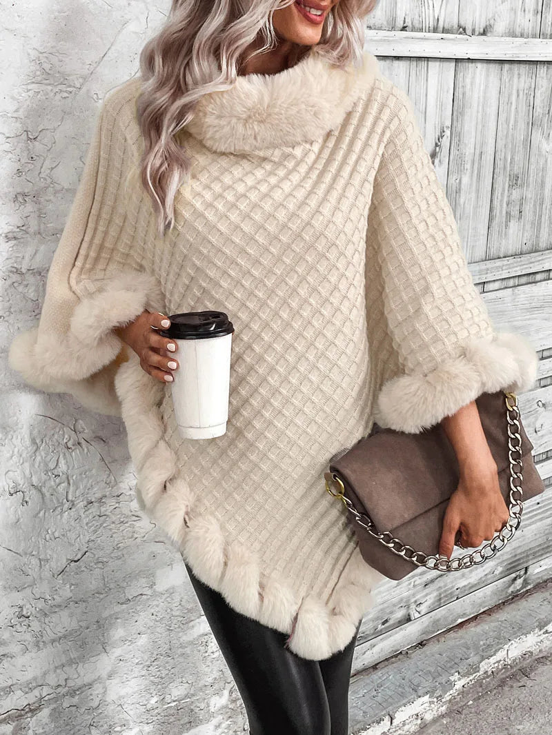 Women's Winter Fur Poncho