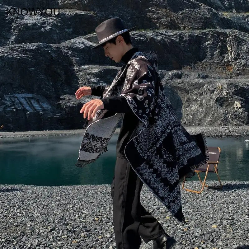 Men's Alpaca Poncho
