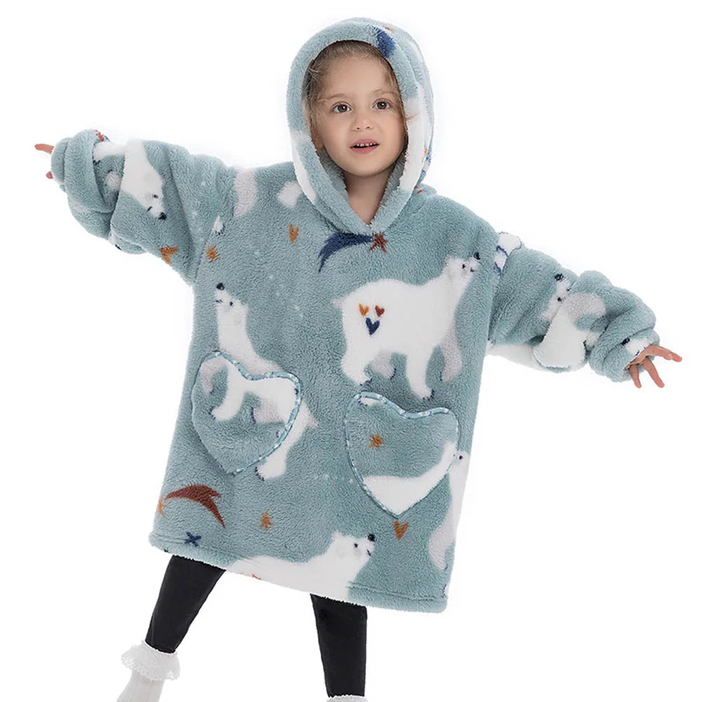 Poncho Polaire Enfant Ourson