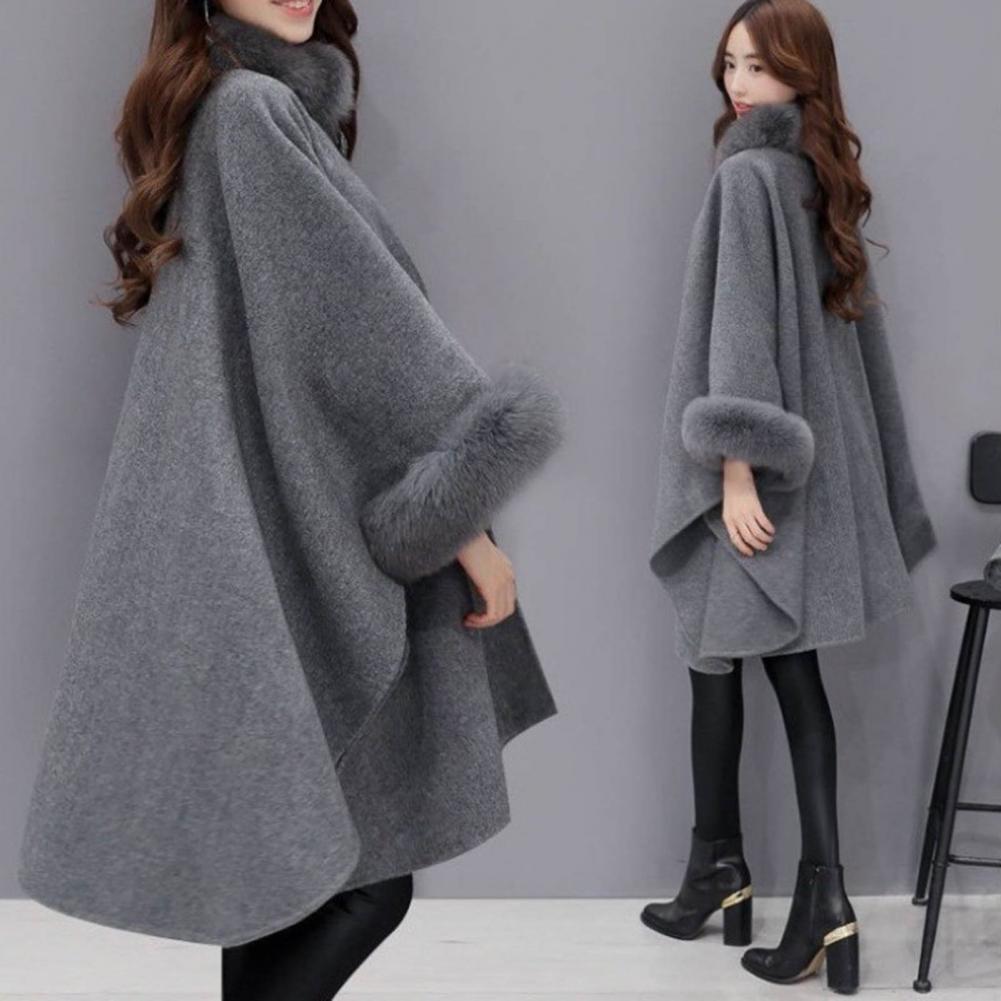 Poncho Fourrure Femme Automne