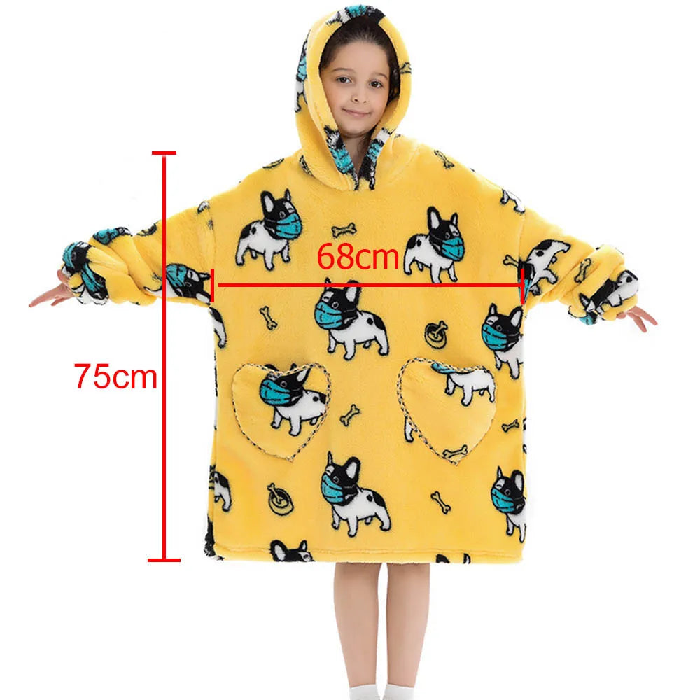 Poncho Polaire Enfant Lama