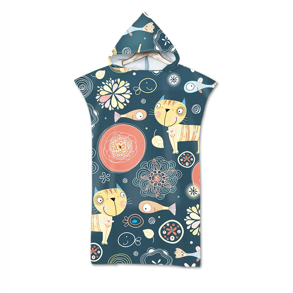 Poncho Bain Adulte Cygne
