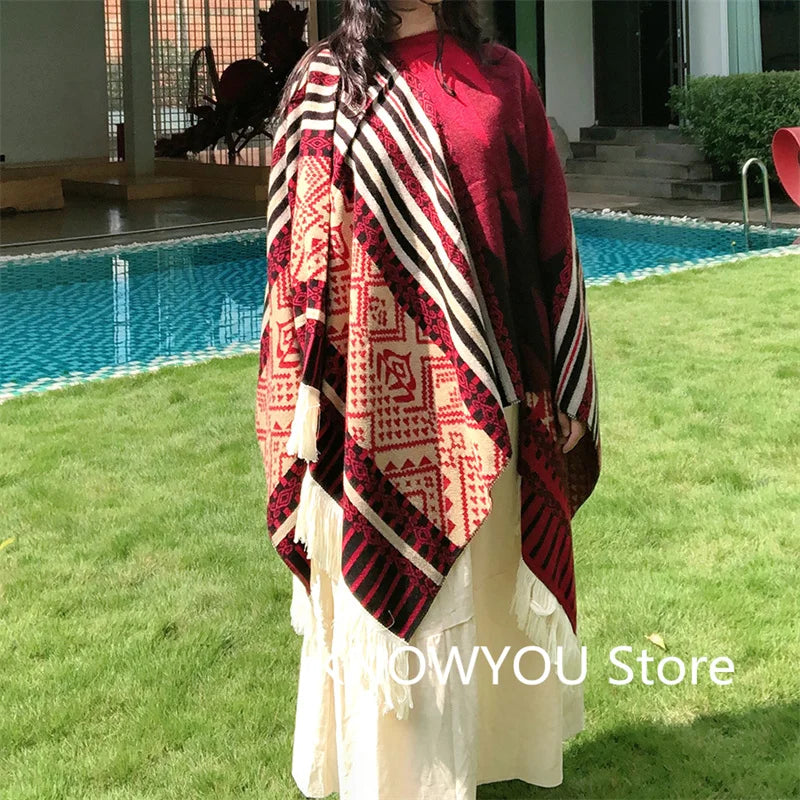 Poncho Traditionnel Femme