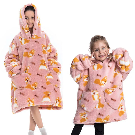 Poncho Polaire Enfant Shiba Inu