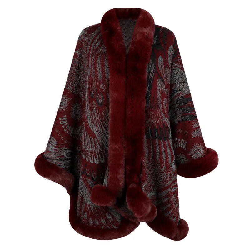 Poncho Femme Hiver Chaud