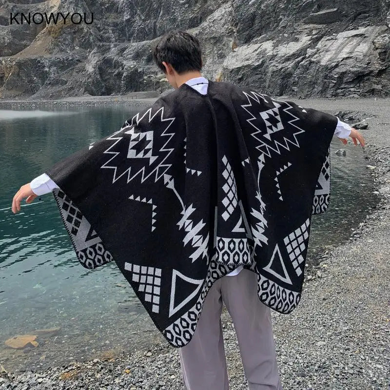 Poncho Homme Moderne motif