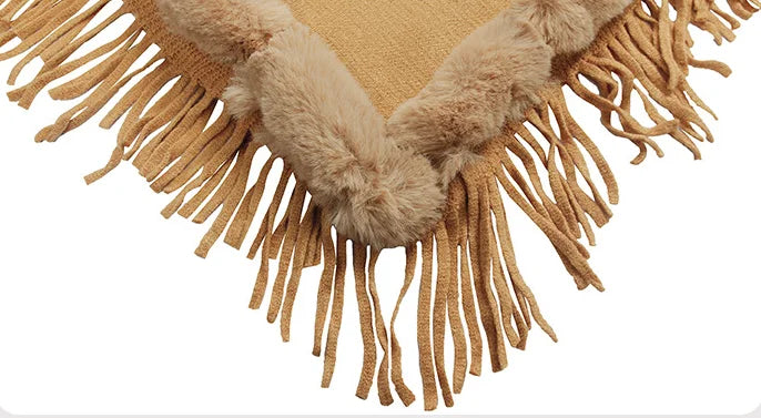 Poncho Fourrure Femme Bohème