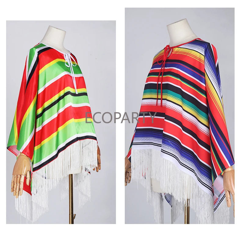 Poncho Mexicain & Sombréro 2