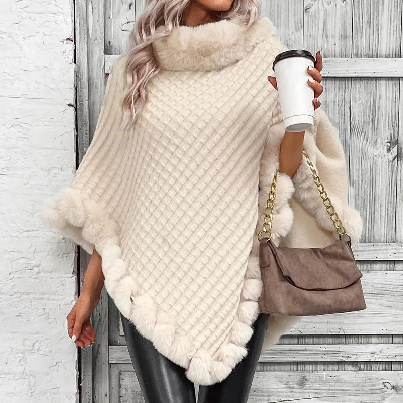 Women's Winter Fur Poncho