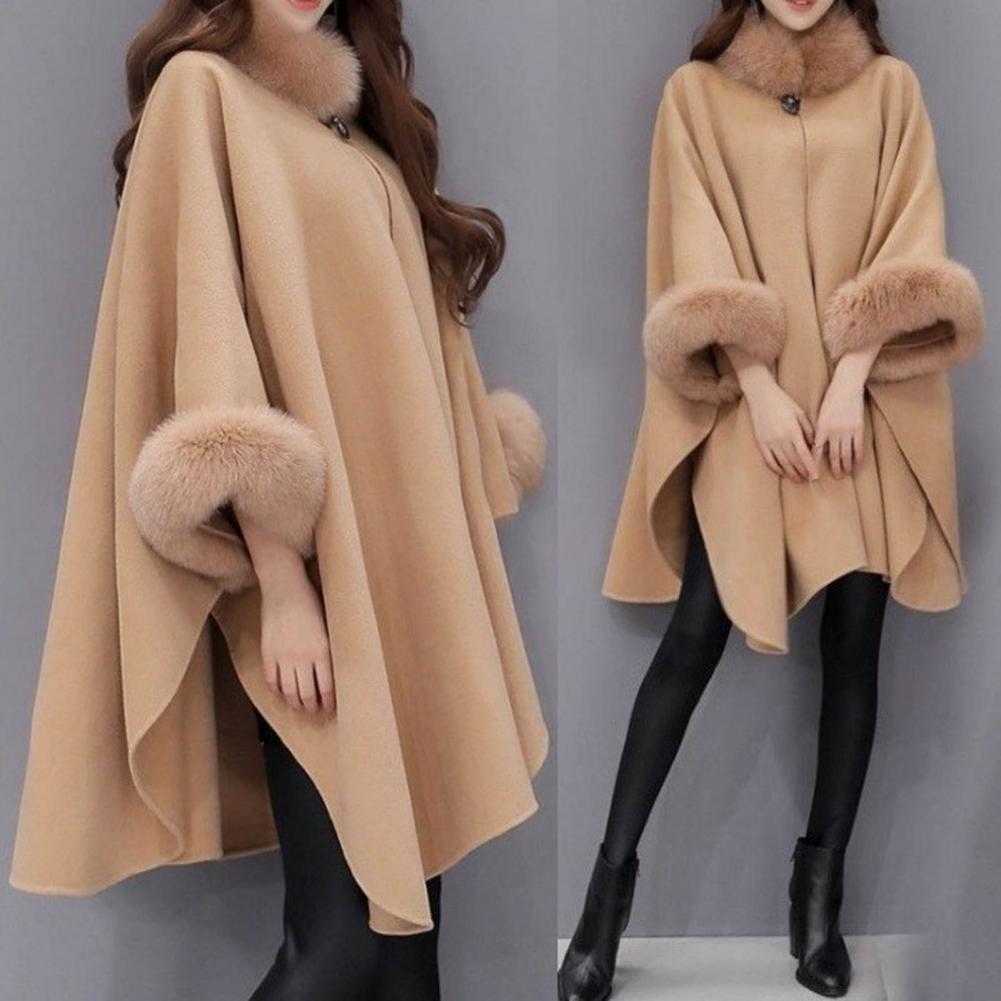 Poncho Fourrure Femme Automne
