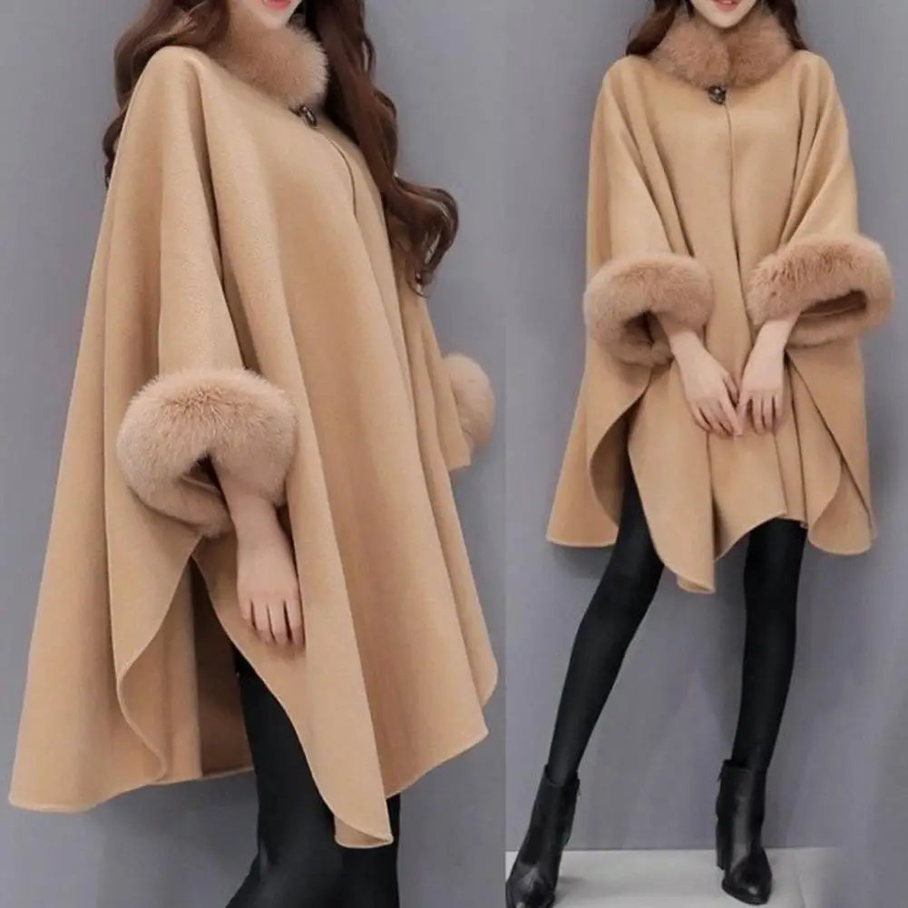 Poncho Fourrure Femme Automne
