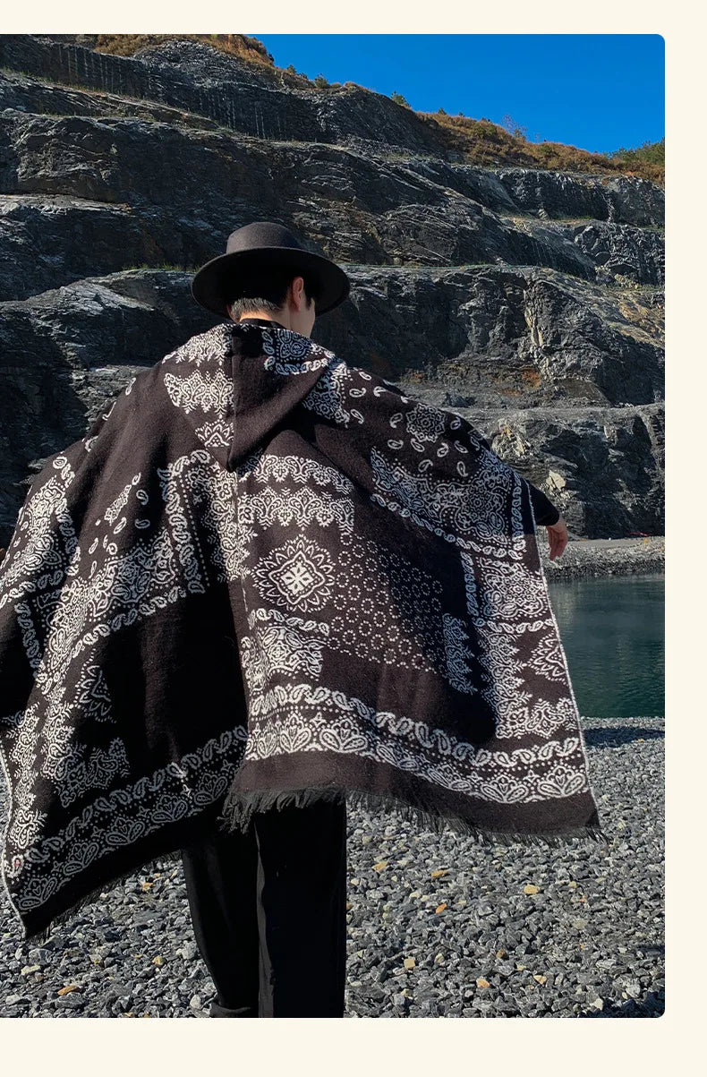 Men's Alpaca Poncho