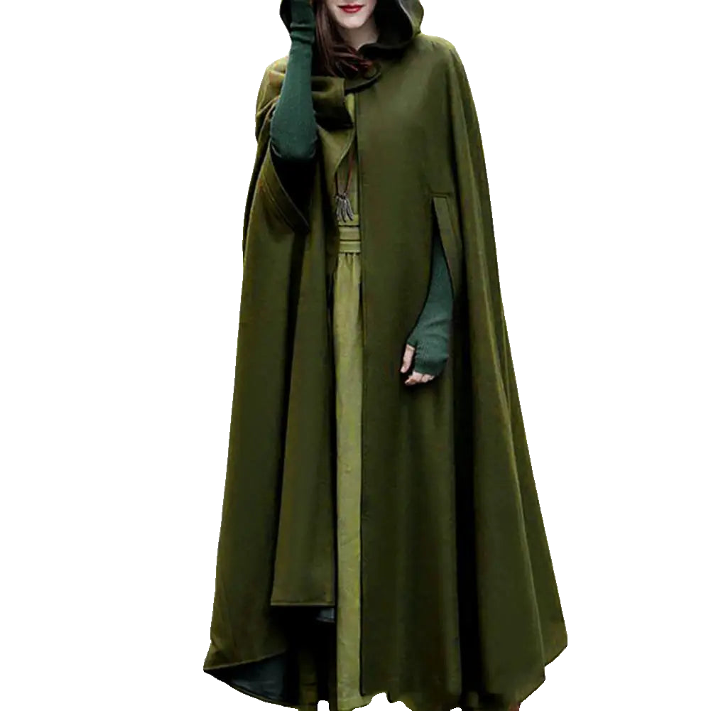 Women's Long Cape with Hood