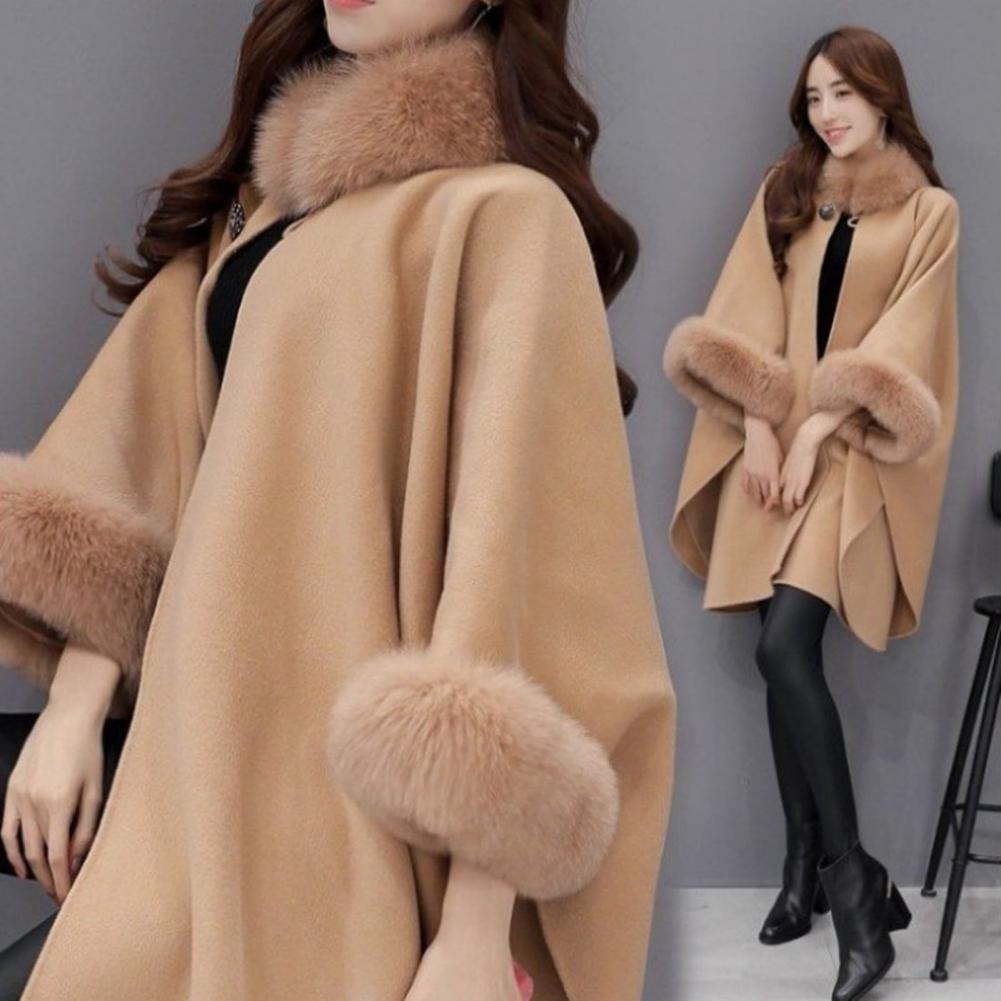 Poncho Fourrure Femme Automne