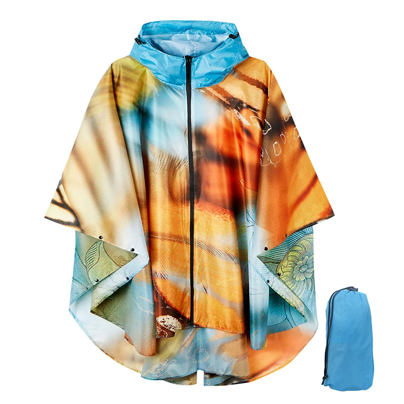 Poncho Pluie Unisexe Océan Feu