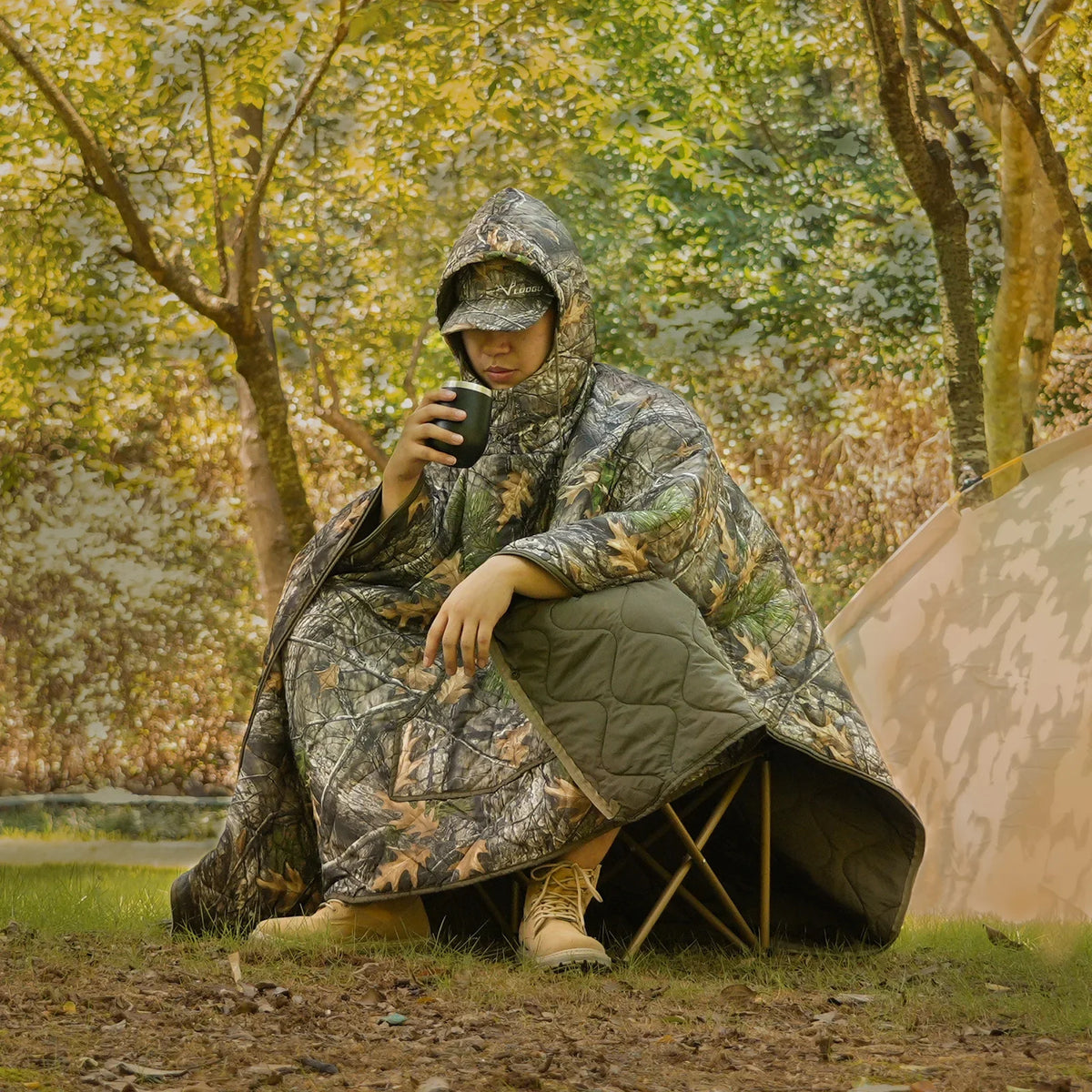 Poncho Militaire Hiver Sable