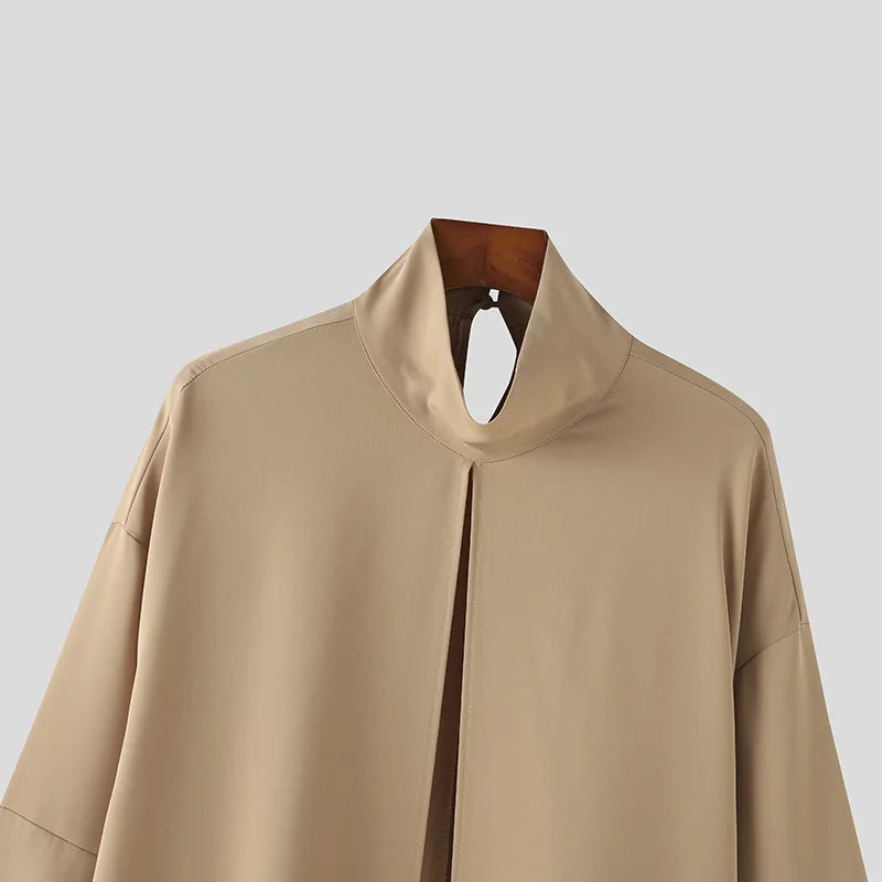 Poncho Trench Long Homme