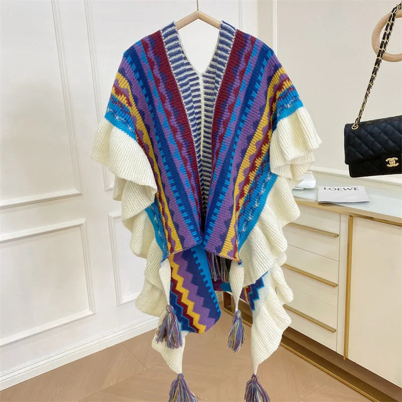 Poncho Femme Ethnique