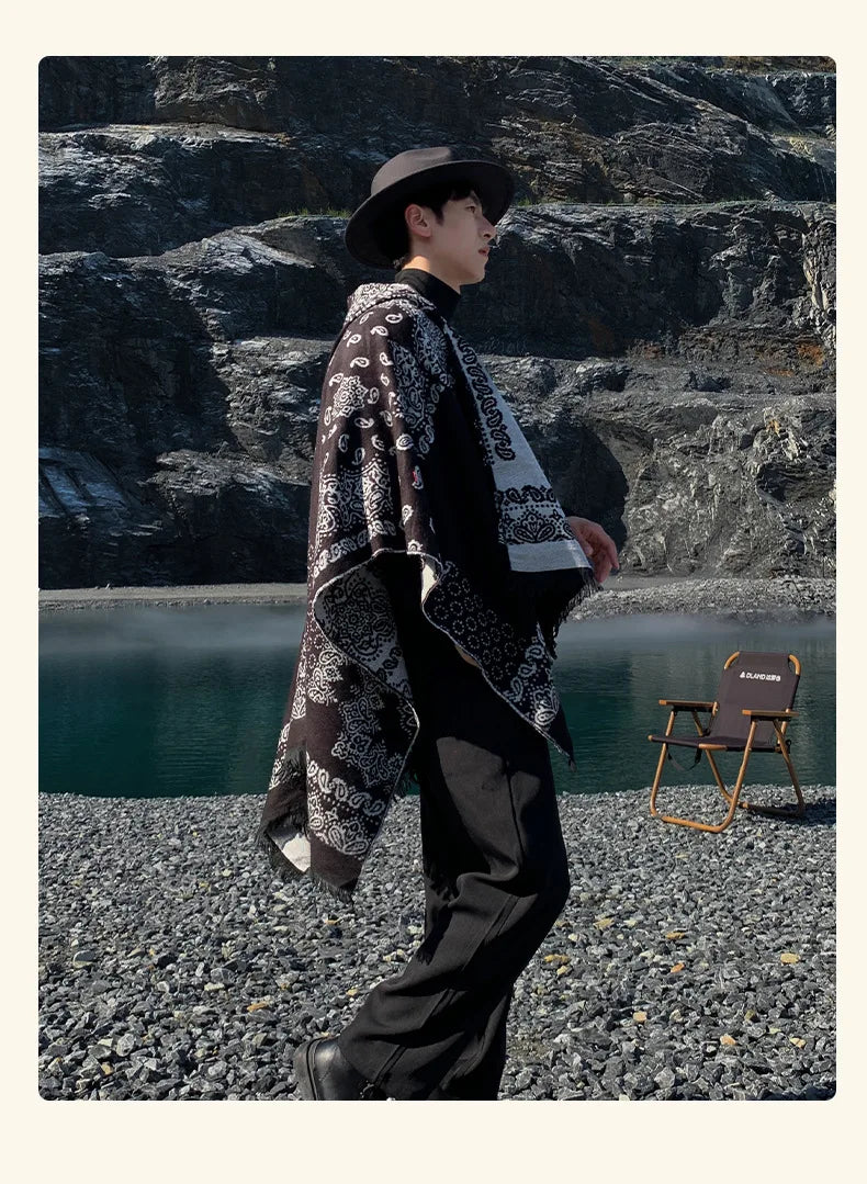 Men's Alpaca Poncho