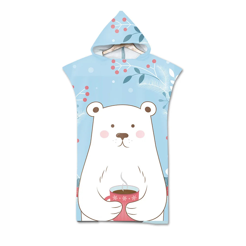 Poncho Bain Adulte Cygne