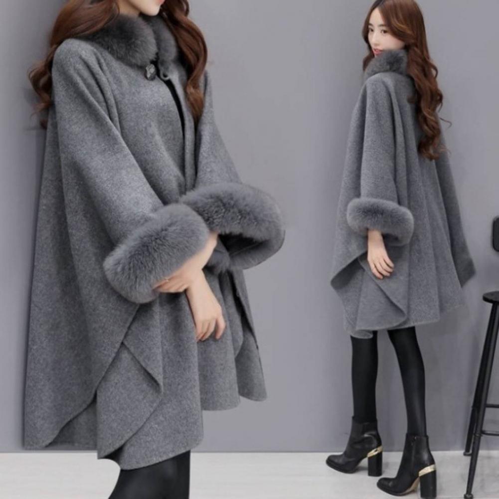Poncho Fourrure Femme Automne