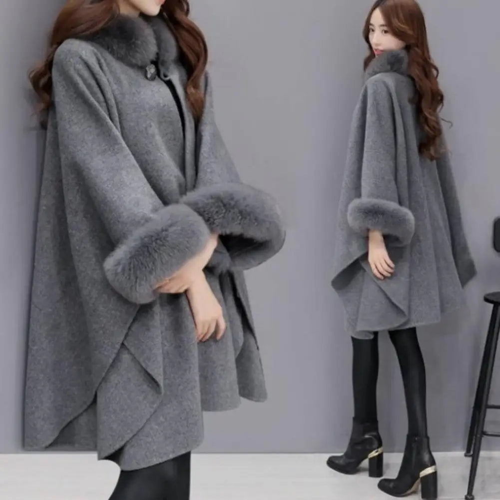 Poncho Fourrure Femme Automne