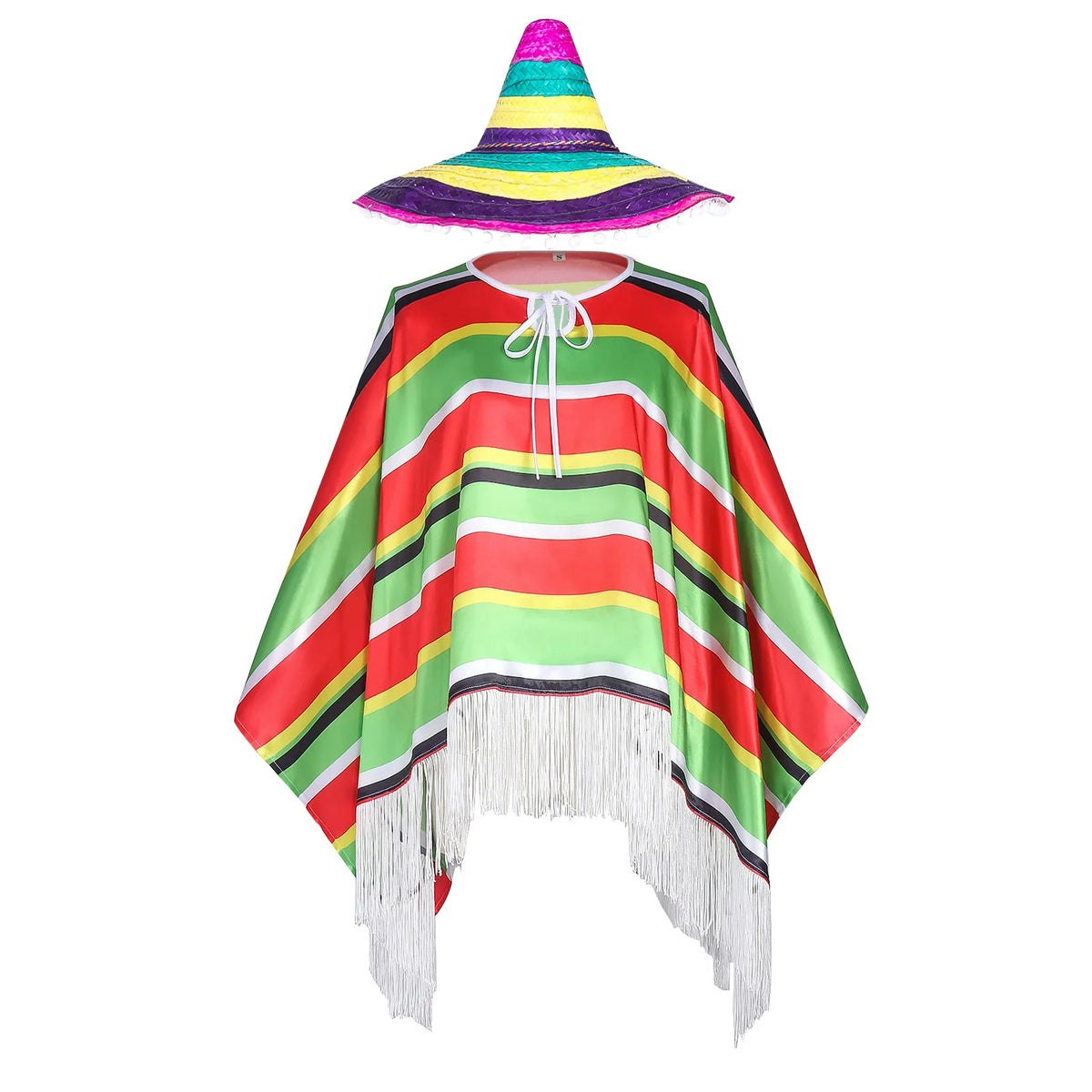 Poncho Mexicain & Sombrero 1