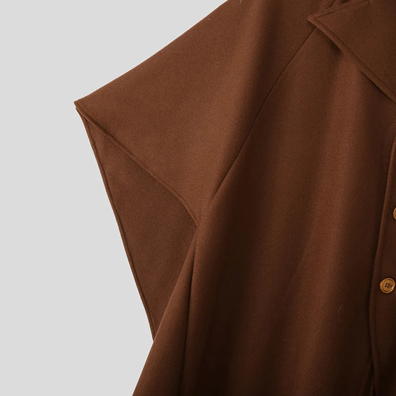 Poncho Cape Trench Homme