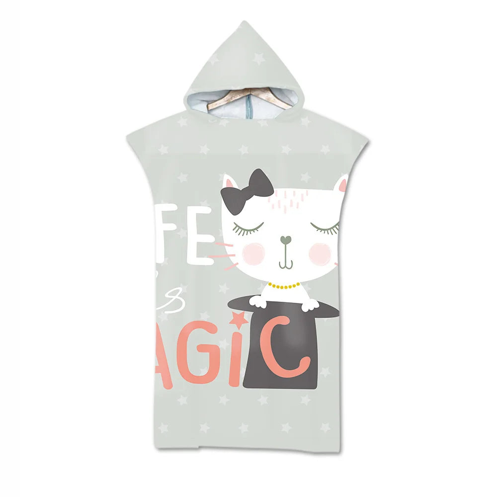 Poncho Bain Adulte Baleine