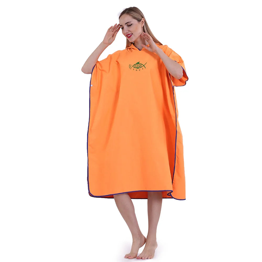 Poncho Bain Adulte Microfibre