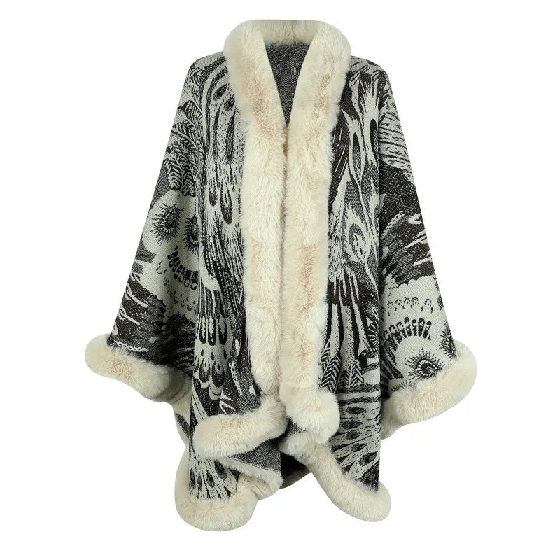 Poncho Femme Hiver Chaud
