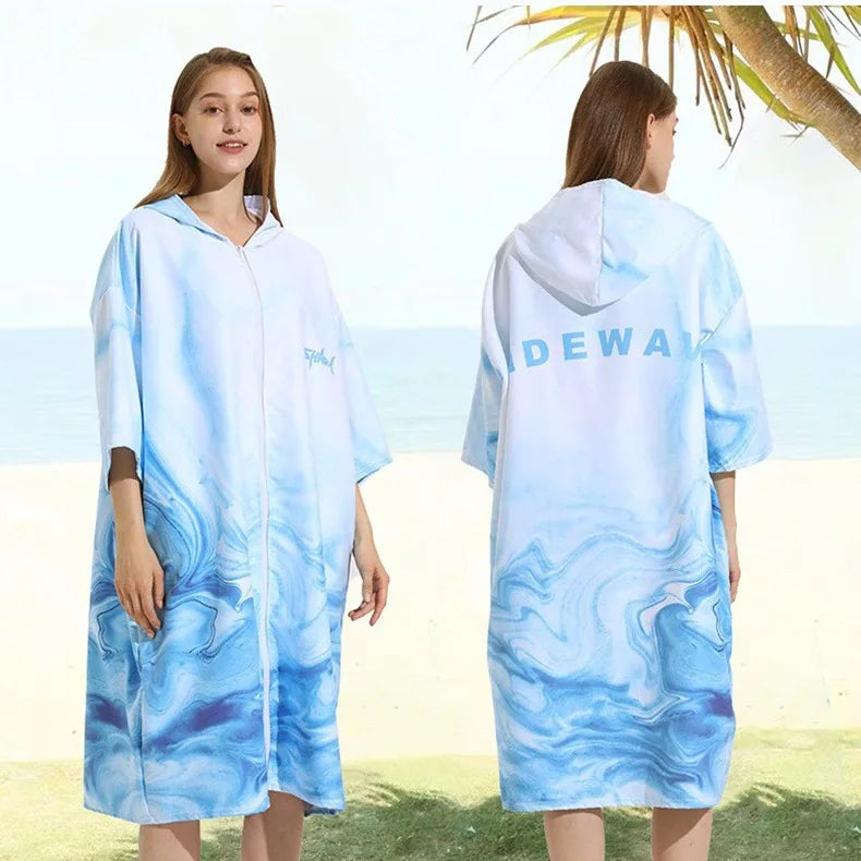 Poncho Surf Capuche Océan