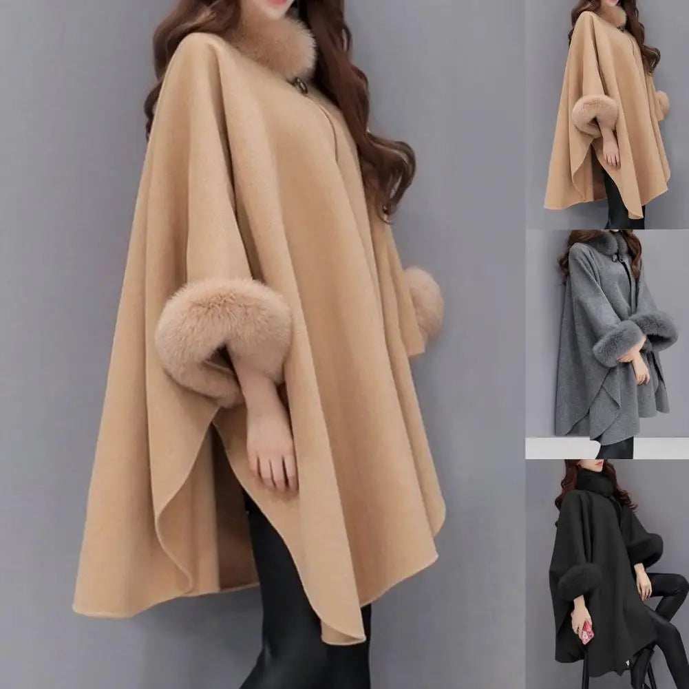 Poncho Fourrure Femme Automne