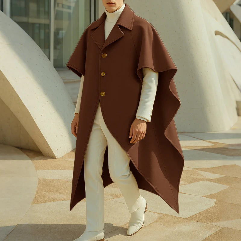 Poncho Cape Trench Homme