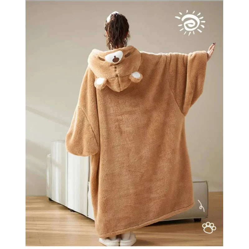 Poncho pyjama Hiver Ourse