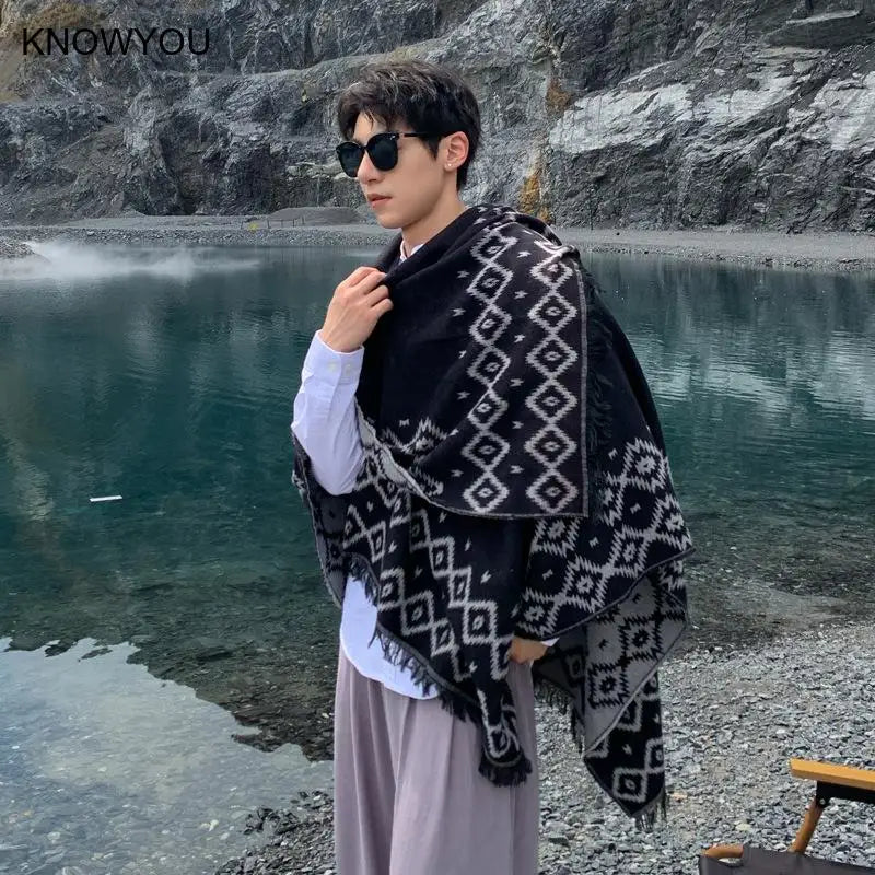 Poncho Homme Moderne motif