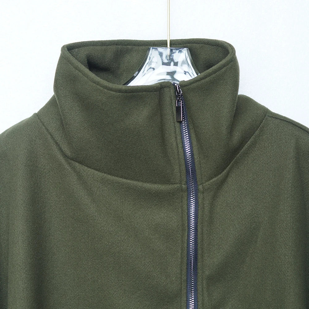 Poncho Femme Laine Col Montant