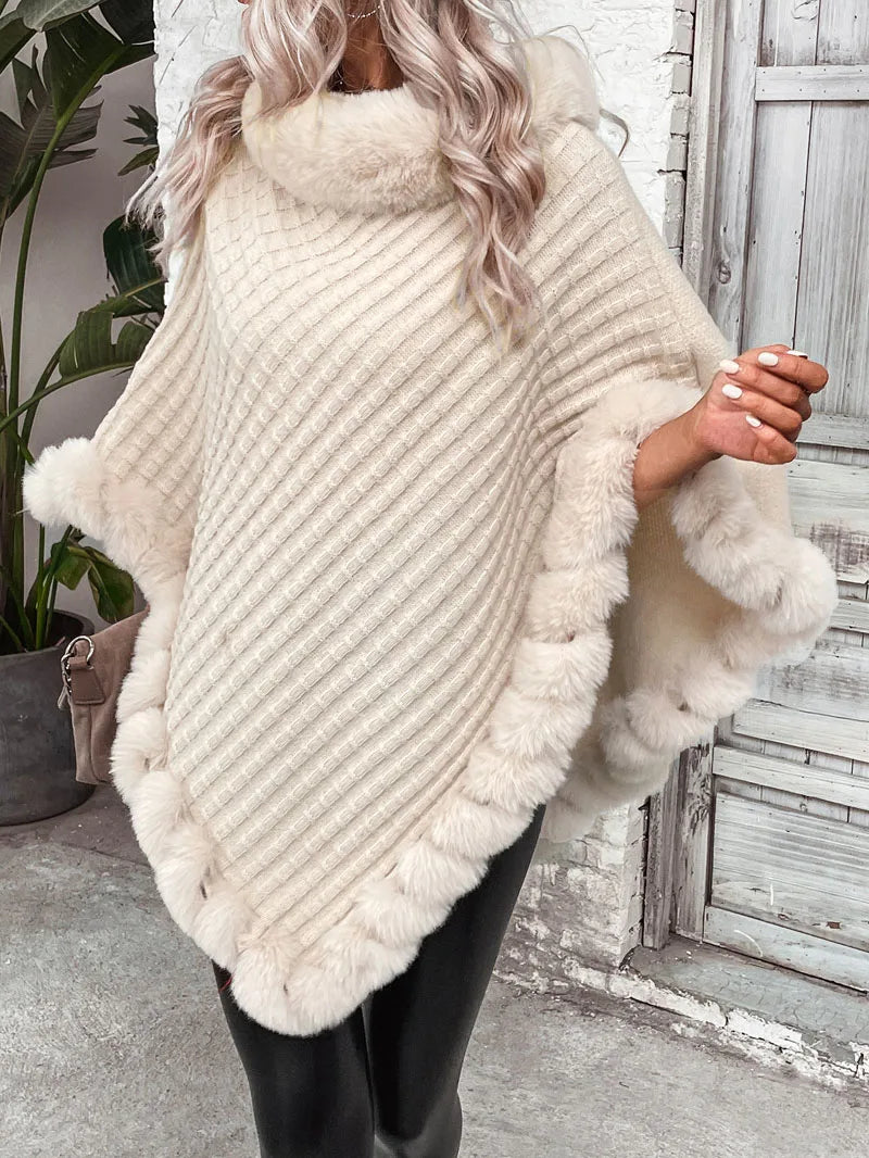 Women's Winter Fur Poncho