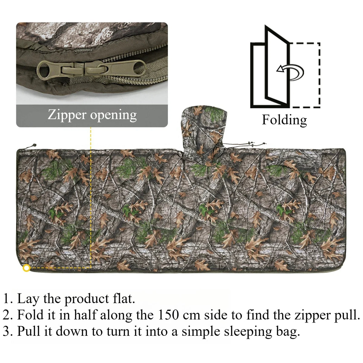 Poncho Militaire Hiver Camouflage Multicam