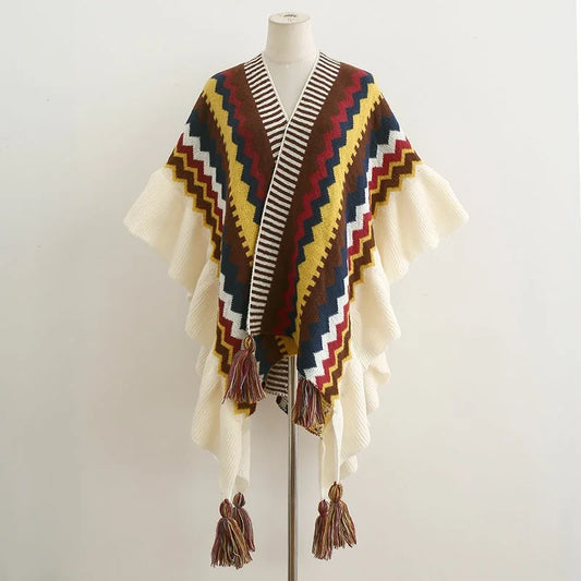 Poncho Femme Ethnique