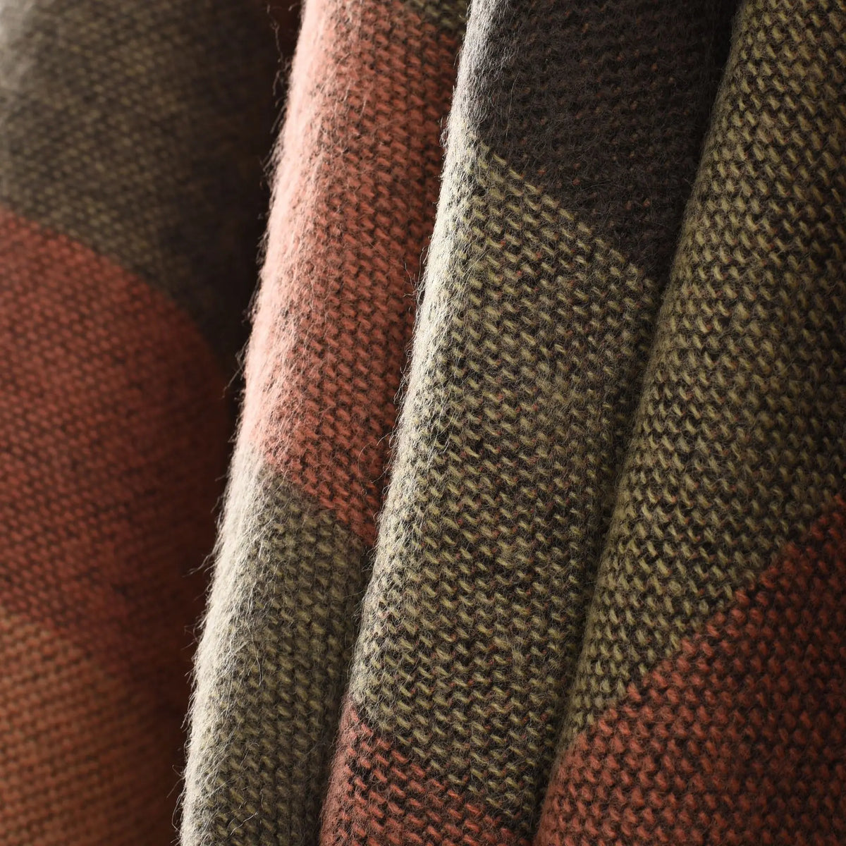 Poncho Carreaux Femme